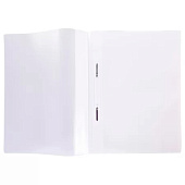  Скоросшиватель пластиковый А4 120/160 мкм Hatber белый, ASp_04300ХАТ 