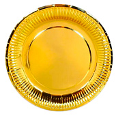 Набор бумажных тарелок 20 шт. "Golden party" (230 мм) Набор бумажных тарелок 20 шт. "Golden party" (230 мм)