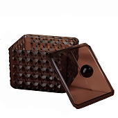  Органайзер с крышкой 1 секция Black Secret, 9,5х9,5х7 см, чёрный, 5430524 