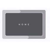  Коврик для ванной влаговпитывающий 60х90 Спанч серый прямоугольный 11954 