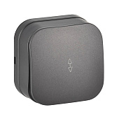 Выключатель накладной проходной 1 клавиша, цвет сталь, IEK GLORY Выключатель накладной проходной 1 клавиша, цвет сталь, IEK GLORY