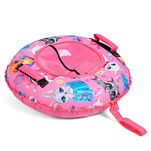 Тюбинг – ватрушка «Зверята», диаметр чехла 70 см, розовая, Winter Star Тюбинг – ватрушка «Зверята», диаметр чехла 70 см, розовая, Winter Star