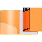  Папка пластиковая А4, deVENTE Juicy, 60 прозрачных вкладышей, 450 мкм, карман на корешке, розовая, 3105709 