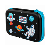 Пенал BRAUBERG KIDS большой удобный с откидной планкой, ЭВА, 22х15х4см, Открытый космос, 271556