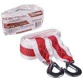 Трос ленточный 7т 5м 2 крюка SKYWAY 65мм в пакете Трос ленточный 7т 5м 2 крюка SKYWAY 65мм в пакете