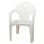  Кресло пластиковое, белое 