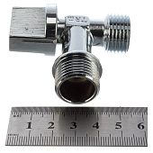 Кран шар угловой 1/2"x1/2" с отражателем хром Кран шар угловой 1/2"x1/2" с отражателем хром
