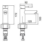  Смеситель для раковины Steel нерж.сталь d35 G101011 Gota Rocio 