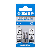 Биты кованые,хвостовик C 1/4", PZ2, 25мм, 2шт/ЗУБР "ЭКСПЕРТ" Биты кованые,хвостовик C 1/4", PZ2, 25мм, 2шт/ЗУБР "ЭКСПЕРТ"