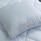  Подушка 70х70 Home Holidays с бортиком, белый с голубой полоской, ПОб_НН-6116у 