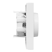  Розетка двойная встраиваемая с заземлением, цвет белый,  EKF Эпика 