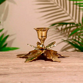 Подсвечник Лист, 8 см, латунь, 9351742 Подсвечник Лист, 8 см, латунь, 9351742
