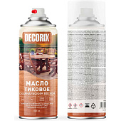Масло тиковое аэрозольное с карнаубским воском бесцветное DECORIX, 520 мл