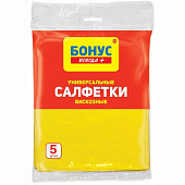 Салфетки для уборки универсальные БОНУС вискозная 5 шт. Салфетки для уборки универсальные БОНУС вискозная 5 шт.