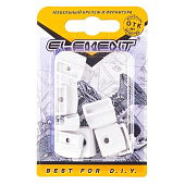 Зеркалодержатель пласт.белый прям. (8 шт) "Element" Зеркалодержатель пласт.белый прям. (8 шт) "Element"