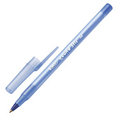 Ручка шариковая Bic Round Stic, синяя, корпус голубой, 1 мм, 934598