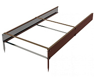 Вставка для грядок "Грядка" 2м RAL 8017 шоколад Вставка для грядок "Грядка" 2м RAL 8017 шоколад