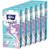  Ежедневные гигиенические прокладки Bella Panty for teens Sensitive 20шт Арт.BE-022-RN20-010 (ф24) 