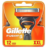 Сменные кассеты для бритья GILLETTE FUSION 12шт