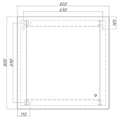 Зеркало с LED подсветкой Минск 800х800 GL7040Z Домино Зеркало с LED подсветкой Минск 800х800 GL7040Z Домино