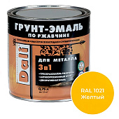 ГРУНТ - ЭМАЛЬ по ржавчине "DALI" желтый RAL 1021-0,75л