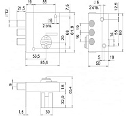 Замок накладной 1.04.51 "Кремень" Эльбор Замок накладной 1.04.51 "Кремень" Эльбор