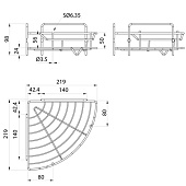 Полка настенная 1-ярусная угловая черная сталь Grid GRICC1BM44 Milardo Полка настенная 1-ярусная угловая черная сталь Grid GRICC1BM44 Milardo