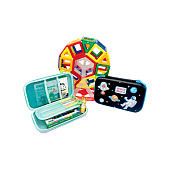 Пенал BRAUBERG KIDS большой удобный с откидной планкой, ЭВА, 22х15х4см, Открытый космос, 271556