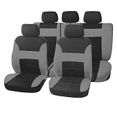 Чехлы на сиденья SKYWAY Forsage, полиэстер, 9 предм. черно/серый Чехлы на сиденья SKYWAY Forsage, полиэстер, 9 предм. черно/серый