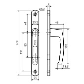 Ручки для дверей БУЛАТ 85.25.01.7016 УРАЛ-М антрацит м/о 85 Ручки для дверей БУЛАТ 85.25.01.7016 УРАЛ-М антрацит м/о 85