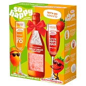 Подарочный набор Lab KATRIN Lets go mango (гель для душа 2х150мл+соль100г+мочалка) 400г