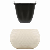 Кашпо Жемчужина 4л бежевое М8721 Кашпо Жемчужина 4л бежевое М8721