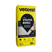 Клей эластичный для любых видов плитки Ультра Фикс C2TES1 (25кг) /Vetonit Клей эластичный для любых видов плитки Ультра Фикс C2TES1 (25кг) /Vetonit