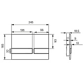Клавиша смыва для инсталляции Iddis хром прямоугольная Unifix 006 UNI06CHi77 Iddis Клавиша смыва для инсталляции Iddis хром прямоугольная Unifix 006 UNI06CHi77 Iddis