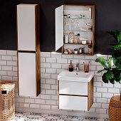 Шкаф-зеркало Сканди 55 белый/дуб рустикальный 1A252102SDZ90 Акватон Шкаф-зеркало Сканди 55 белый/дуб рустикальный 1A252102SDZ90 Акватон