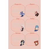 Ежедневник А5, 64л, Anime Planner/Я люблю Аниме! с наклейками, девочка в школьной форме Ежедневник А5, 64л, Anime Planner/Я люблю Аниме! с наклейками, девочка в школьной форме