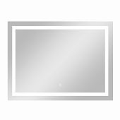 Зеркало с LED подсветкой Rimini Led 800х600 с часами Континент