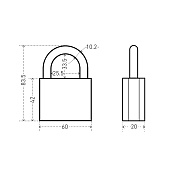 Замок навесной ВС2С-601 ЧЕРНЫЙ d 10,5мм АЛЛЮР /6 Замок навесной ВС2С-601 ЧЕРНЫЙ d 10,5мм АЛЛЮР /6