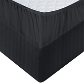 Простыня на резинке 140х200х20 цвет черный арт.4069 Простыня на резинке 140х200х20 цвет черный арт.4069