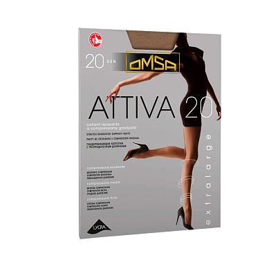  Колготки OMSA Attiva 20 Caramello 6 XXL 