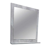 Зеркало Анита лайт 60см с полочкой бетон Зеркало Анита лайт 60см с полочкой бетон