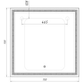 Зеркало с LED подсветкой Рабат 700х700 GL7061Z Домино Зеркало с LED подсветкой Рабат 700х700 GL7061Z Домино