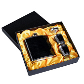 Подарочный набор Черный крокодил 4 в 1: фляжка 180 мл, воронка, 2 рюмки 238560 Подарочный набор Черный крокодил 4 в 1: фляжка 180 мл, воронка, 2 рюмки 238560