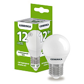 Лампа LED 12Вт Е14, шар, 4000К нейтр. бел. GENERICA 