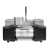  Компрессор металлический 60 л/мин 2х поршневой с крокодилами SKYWAY СОЮЗ в сумке 10 АТМ 