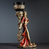  Фигура с кашпо "Девушка Диана", бронза-красный, 2 л/ 80см   3543072 