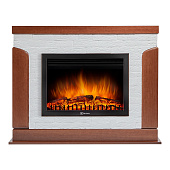 Портал Firelight Prestigio 25 камень белый, шпон дуб Портал Firelight Prestigio 25 камень белый, шпон дуб