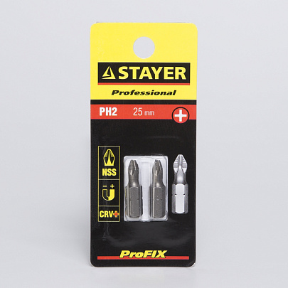  Биты PH2 25мм(2шт)/STAYER 