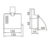  Бумагодержатель с крышкой графит A12505АТ Accoona 