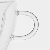 Кружка стеклянная с двойными стенками «Сердце», 250 мл 1849161 Кружка стеклянная с двойными стенками «Сердце», 250 мл 1849161